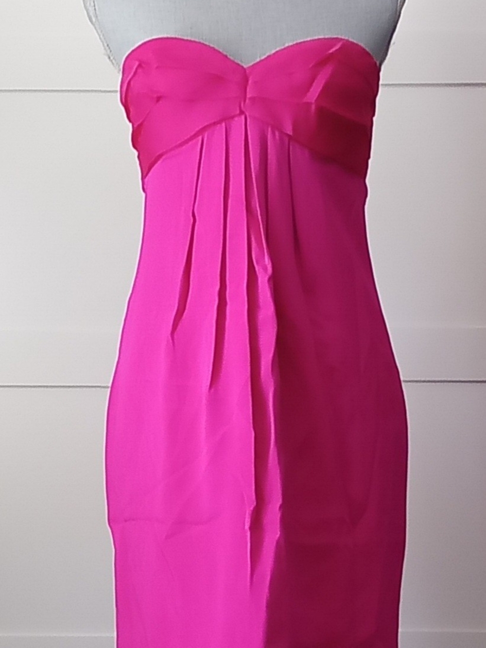 Louis Feraud Strapless Hot Pink Cocktail Dress